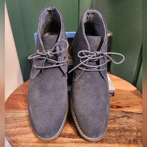 Bruno Marc Gray Suede Chukka Boots